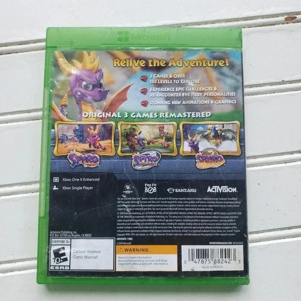 Spyro Reignited Trilogy (Microsoft Xbox One / Series X, 2018) 3 Remastered Games